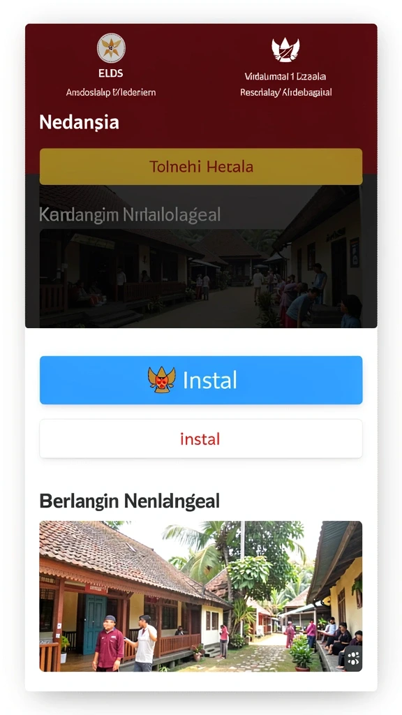 k3k3 - Tampilan awal permainan yang menarik dan informatif.